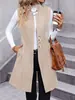 Moda Transfronteriza de Otoño e Invierno 2025 Europea y Americana Amazon Chaleco de Traje de Lana Nuevo Chaqueta Elegante sin Mangas