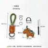 Hazte Rico en la Cuerda Trenzada de Cuero para Caballo Llavero de Coche Pareja Cuero Dibujo Animado Caballo Colgante Exquisito Colgante de Bolso Regalo
