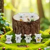 Piezas de Accesorios DIY de Color Sólido para Animales Pequeños, Colgante Hecho a Mano de Perro con Dibujo Lineal de Dibujos Animados, Adorno de Escritorio 3D