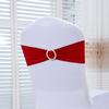Correa decorativa elástica para respaldo de silla al por mayor Hebilla de flor con taladro correa para silla de hotel boda juego de mesa y silla con hebilla de taladro