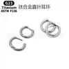 Brincos Argola em Forma de D com Pino Reto de Liga de Titânio F136 Cuff Simples para Cuidado com a Orelha Brincos de Tarraxa Galvanizados Brincos de Cartilagem