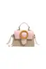 Bolsa de Palha Tecida Moda Yuezi 2026 Novo Estilo Estilo Resort à Beira-Mar Bolsa de Praia Bolsa Clutch para Celular e Cosméticos Bolsa Transversal