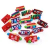 Pulseras Elásticas de Campana con Letras de Colores, Equipo de Animación para Reuniones Deportivas Estudiantiles, Equipo Infantil para el Día del Niño, el Día Nacional y el Día de Año Nuevo
