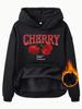 Suéter casual con capucha europeo y americano de ebay transfronterizo CHERRY estampado nuevo sencillo de manga larga para mujer en stock