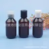 Botella marrón 100ml botella de medicina líquida, botella dispensadora de champú 100ML, tapa de rosca, botella PET de cuello estrecho, botella para líquido puro