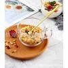 Taza de Vidrio Templado Taza Phnom Penh Taza de Gran Capacidad para Desayuno Taza para Avena para el Hogar Taza para Leche Apta para Microondas Resistente al Calor Engrosada con Tapa