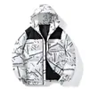 Chaqueta de Algodón Estampada 2025 con Capucha para Hombre Abrigo de Algodón para Hombre Invierno Engrosado Holgado Fabricante de Ropa de Algodón Jinjiang Venta al por Mayor