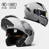 Cascos de Motocicleta Certificados 3C para Hombres y Mujeres, Cascos Integrales para Todas las Estaciones para Vehículos Eléctricos, Cascos de Motocicleta para Off-Road