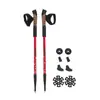 2 Piezas Bastón de Senderismo Ligero de Aleación de Aluminio Bastón de Trekking de Viaje Ajustable Bastones Telescópicos Bastón de Escalada