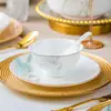 Tigela de Cerâmica Doméstica Tigela Jingdezhen Prato de Cerâmica Prato Tigela de Arroz Tigela de Macarrão Tigela de Sopa Tigela de Arroz Tigela de Porcelana Óssea Colher Atacado