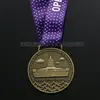Diseño de medalla de metal placa conmemorativa producción para competencia de maratón escolar medallas de oro premios para estudiantes