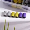 Caja de set de manicura con anillo de arena de 75 pastillas + 1 anillo de arena de 3 compartimentos pequeños, color del palillo, anillo esmerilado, se puede combinar con malla de anillo de arena a voluntad
