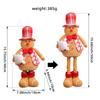 Boneco de Gengibre Retrátil de Natal Transfronteiriço Boneco Casal Fofo de Chefe de Natal Enfeites de Postura em Pé para Janela