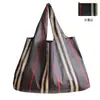 En Stock Bolso de Almacenamiento de Tela Oxford Encriptada Ecológico Portátil Plegable Bolsa de Compras para Supermercado Bolso Tote para Mujer Bolso de Mano para Regalo