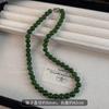 Súper Blanco ~ Nuevo Collar de Cuentas Verdes Chino para Mujer, Temperamento Avanzado, Cadena para el Cuello, Realmente Muchos Collar de Perlas de Cáñamo