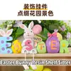 Manualidades de Pascua Decoraciones de Escritorio Soporte de Conejo de Resina con Patas Colgantes Escultura de Conejo de Feliz Pascua