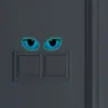 BRUP Calcomanía para Inodoro Ojos Azules Luminosos Estilo Misterioso Divertido Baño Autoadhesiva Q Calcomanía Decorativa de Pared BR-YG427C