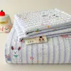 Nuevo estilo de algodón acolchado Clase A gasa arrugada doble capa juego de sábanas de tres piezas para dormitorio de casa y dormitorio de estudiante sábana individual