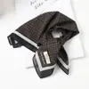 Lenço Xadrez com Bolinhas Vintage de Alta Qualidade Lenço Decorativo para Cabeça Lenço de Seda Novo Estilo Primavera e Verão