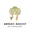 Adesivo de geladeira de Xangai Harbin Wuhan areia movediça de metal criativo criativo criativo magnético coroa de fênix cidade bilhete presente