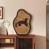 Relógio de Mesa Estilo Madeira Vintage, Relógio de Mesa, Relógio de Parede para Sala de Estar, Decoração de Relógio Retrô, Pendente de Parede de Nicho