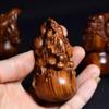 Huanghua Pera peça de mão escultura em madeira cabaça de nogueira 12 texto do zodíaco chinês jogar mogno esculpindo pequenos pendentes ornamentos sólidos