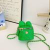Bolso pequeño estilo Chanel para niña, con lazo de princesa, cadena a la moda, combinable con todo, estilo occidental, para mujer.