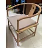 Silla de Tutor Grande Imitación Antigua Corte Blanco Blanco Olmo Viejo Silla de Respaldo Redondo Silla de Té Silla de Respaldo Estilo Chino Nuevo Silla de Montaje de Madera Maciza al por Mayor