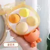 Caja de Almacenamiento Oso Jiao Bo Si Huevo de Maquillaje para Belleza Base de Maquillaje Especial Doble Uso Seco y Húmedo Súper Suave Sin Polvo Esponja de Maquillaje