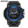 Sanda Doble Pantalla Reloj de Moda para Estudiante Deporte al Aire Libre Multifuncional Electrónico para Hombre y Mujer Resistente al Agua Luminoso