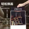 Mástil Doble Redondo de Acero Inoxidable Vertical Cartelera Ropa Restaurante LED Ultra Delgado Señal Guía Soporte Luminoso para Póster con Peso