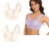 Conjunto de 3 Piezas Transfronterizo Talla Grande Sin Alambres Chaleco de Encaje Ropa Interior Delgado Recoge Lado Pecho Push-Up Sujetador Ajustable Fabricante
