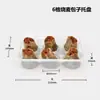 Caixa Descartável para Levar Baozi Shaomai Caixa de Embalagem Cartoon Bao Tangyuan Grande Xiaolongbao Pacote com Seis Caixas para Almôndegas Grandes