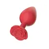 Flor de Rosa Silicona Colorido Tapón Anal de Gota de Agua Expansor Anal Tapón Anal Alternativa al Punto G Juguete Juguete Sexual