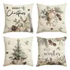 Comercio Exterior Transfronterizo Más Vendidos Fundas de Almohada Navideñas Personalizadas para Sofá de Sala de Estar, Cojines Decorativos Festivos para Dormitorio, Almohadas y Fundas de Almohada