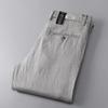 Pantalones de Seda de Hielo Pantalones Casuales de Negocios para Hombre 2024 Nuevo Verano Delgados Sueltos Rectos Algodón y Lino Envío Gratis