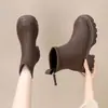 Botas Martin de cuero suave para mujer, nueva colección otoño/invierno 2026, cómodas y no cansan, de suela gruesa, que aumentan la altura, estilo Chelsea, con cremallera trasera, botines de moda