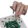 Gota de Agua Esmeralda Diamantes para Uñas Adornos Populares en Línea Blanco Nuevo Forma Especial de Gota de Agua Diamante Esmeralda Diamante de Fondo Plano Adornos para Uñas Arte
