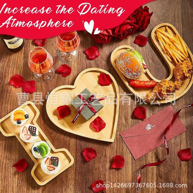 竹制托盘儿童字母餐盘竹木食盘水果寿司盘点心托盘厂家直销可定制