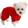 Ropa gruesa y retorcida para perros de cuatro patas, otoño e invierno, para mascotas, oso de peluche, chihuahua, perro pequeño, cálido en invierno ##