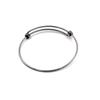 Pulsera de moda nacional sencilla de bricolaje, estilo étnico, pulsera lisa de acero inoxidable 304, accesorios de joyería ajustables