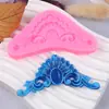 Molde para hornear pasteles, molde de silicona con relieve, molde largo de rosa para decoración de pasteles, molde de corona flotante para fondant