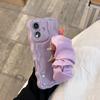 Pulsera de Bufanda de Seda de Alta Gama Estilo Coreano Adecuada para iPhone 16 Pro Max, Funda para Teléfono Apple 17, Funda Ondulada 15/14