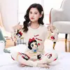 Roupas de Outono para Crianças e Calças Compridas, Conjuntos de Algodão Puro para Meninos, Íntimos Térmicos para Meninas, Suéteres de Algodão para Crianças Médias e Grandes, Pijamas para Crianças