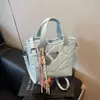 Bolsa de mano tipo rombo estilo coreano al por mayor, bolsa tipo cubo para mujer, nuevo estilo verano 2026, color patchwork, blocking de color, bolsa de hombro, bolsa cruzada para el día a día