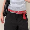Cinturón Fino de Doble Capa Tachonado Estilo Retro Americano con Hebilla Metálica para Mujer, Sensación de Alta Gama, Adecuado para Combinar con Jeans