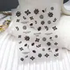 Série Duyuer Adesivos de Unha Populares Estilo Influenciador Realista com Suporte Adesivo para Decoração de Unhas DIY