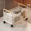Cesta de Ropa Sucia para Uso Doméstico, Colocada Junto a la Lavadora, Estante de Almacenamiento para Ropa y Pantalones, Gran Capacidad, Cesta de Lavandería Móvil para Baño