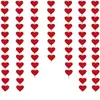 Guirnalda Banderín Corazón de Fieltro Día de San Valentín Corazón de Amor Bandera Cortina de Puerta Fiesta de Bodas Decoración en Forma de Corazón Cinta de Corazón de Amor