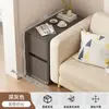 Mesita de noche Armario de almacenamiento Pequeño Moderno Hogar Dormitorio Simple Extremadamente Estrecho Gabinete de mesita de noche Nuevo Mini Estante de almacenamiento tipo sándwich